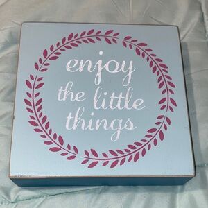 Decorative Plaque with Pink Accents